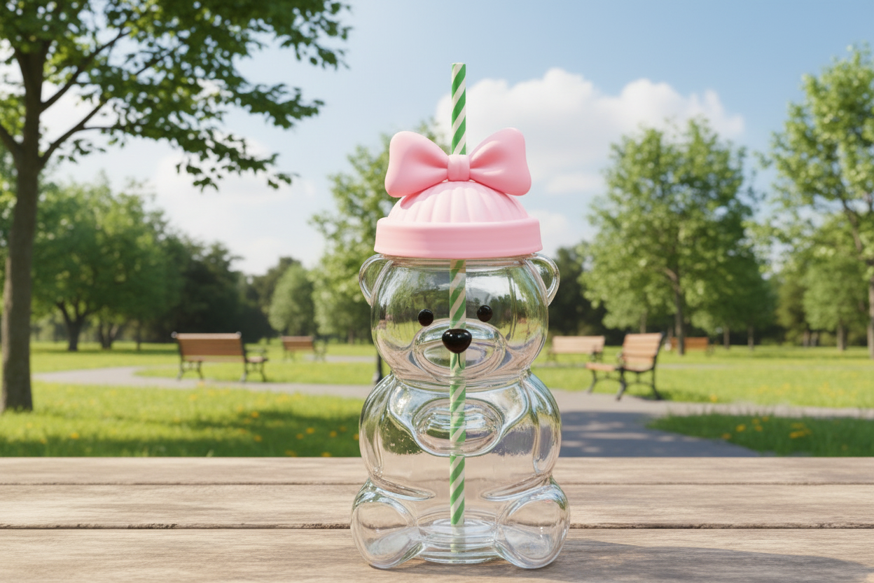 Teddy🧸 premium glass mug  590ML