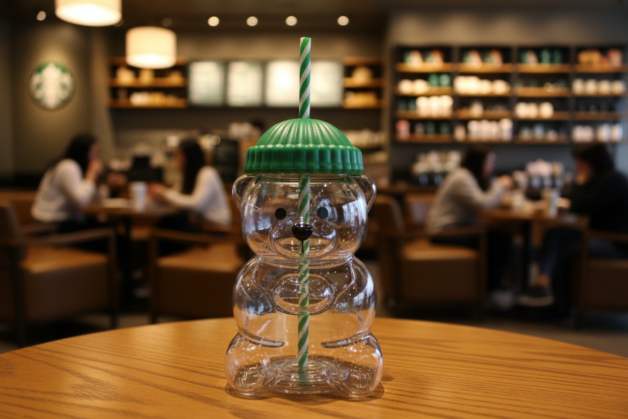 Teddy🧸 premium glass mug  590ML